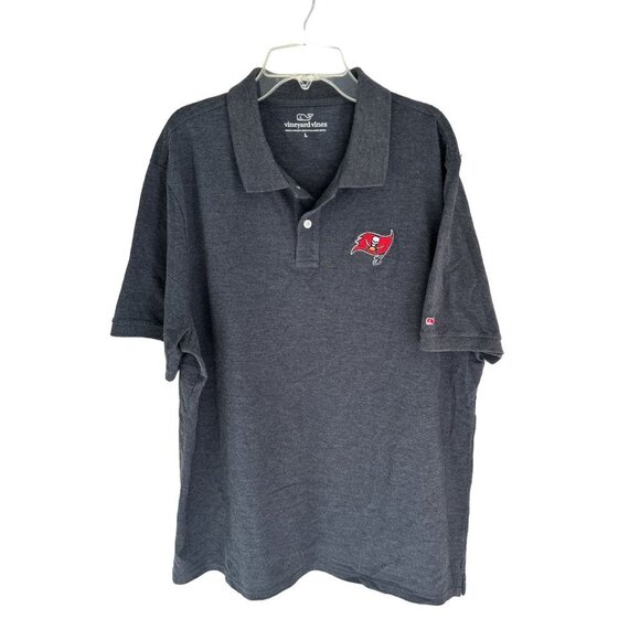 Vineyard Vines Size Large Gray Polo Pirate Embroidered Logo - Picture 1 of 6